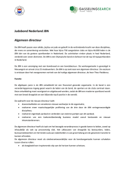 Judobond Nederland JBN Algemeen directeur