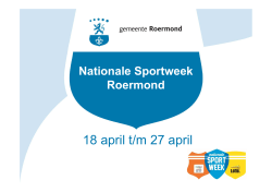 Presentatie Sportservice Roermond