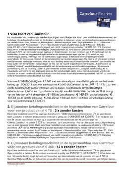 Wetteksten - Carte Visa Carrefour
