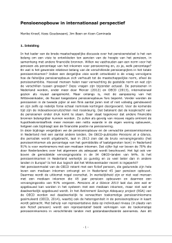 Pensioenopbouw in internationaal perspectief