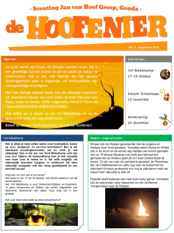 Nummer 3 September 2014 - Scouting Jan van Hoof groep