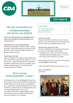 Nieuwsbrief 3 - CDA Zederik
