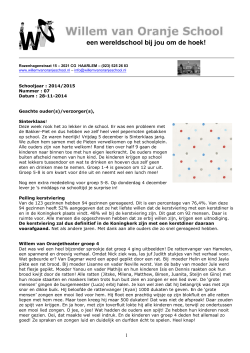 nieuwsbrief 07 2014-2015 - Willem van Oranjeschool