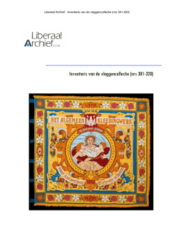 Inventaris van de vlaggencollectie (nrs 301-320)