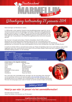 Uitnodiging lustrumdag 25 januari 2014