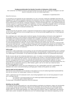 Proefpersoneninformatie PAPA II studie