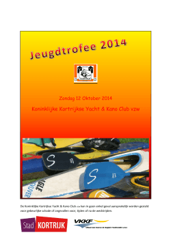 programma jeugdtrofee - Kajak Club Kortrijk