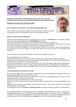 Een leidraad voor mensen met ademhalingsproblemen.