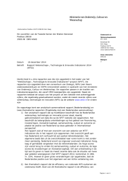 "Kamerbrief over rapporten WTI2" PDF document
