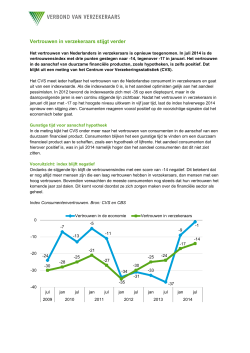 Nieuwsbericht en grafiek consumentenvertrouwen eerste helft 2014