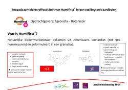Effectiviteit en toepasbaarheid van Humifirst in een