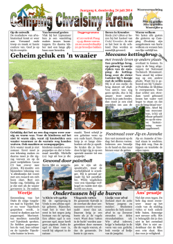 donderdag 24 juli - Camping Chvalsiny