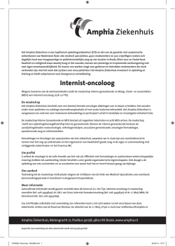 Internist-oncoloog - Medischcontactbanen.nl