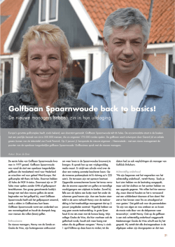 Golfbaan Spaarnwoude back to basics!