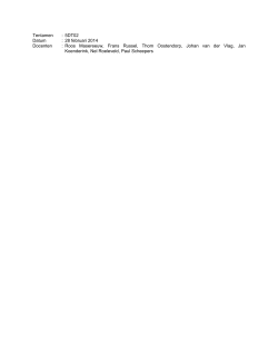 Tentamen : 5DT02 Datum : 28 februari 2014 Docenten - IFMSA-NL