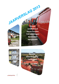 Jaarverslag 2013 - De Woningstichting