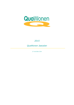 QuaWonen Jaarplan 2015 (370 kB)