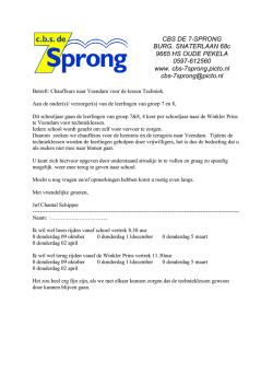 CBS DE 7-SPRONG BURG. SNATERLAAN 68c 9665 HS