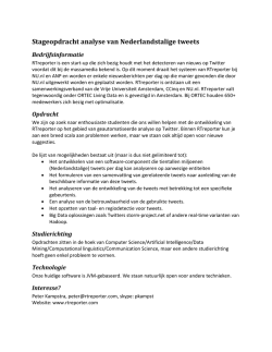 Stageopdracht analyse van Nederlandstalige tweets - Few