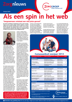 Januari - Zorggroep Oude en Nieuwe Land