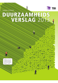 TBI Duurzaamheidsverslag 2013