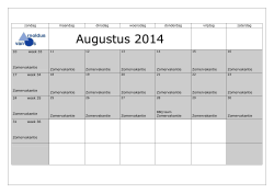 Jaar kalender 2014-2015