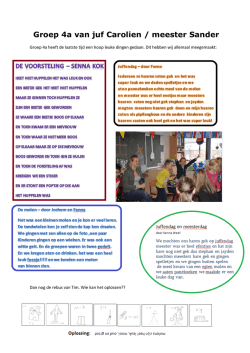 Groep 4a van juf Carolien / meester Sander