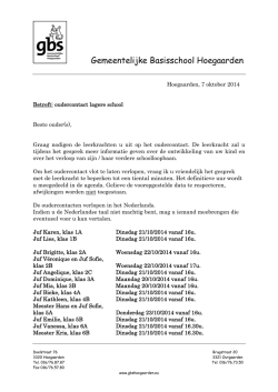 hier - Gemeentelijke Basisschool Hoegaarden