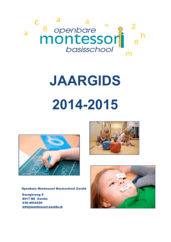 Jaargids 2014-2015 - Montessorischool Zwolle