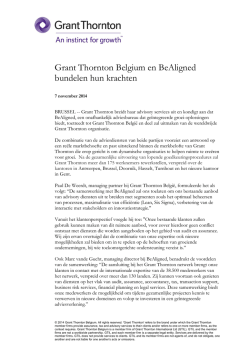 Grant Thornton Belgium en BeAligned bundelen hun krachten