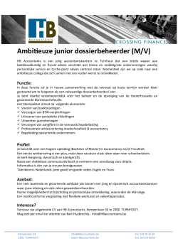Vacature Junior Dossierbeheerder Profiel in PDF 2014-04-28