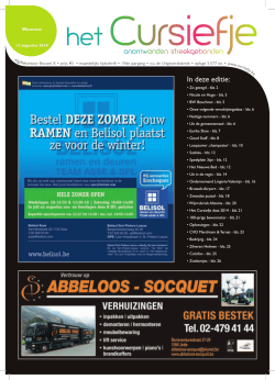 In deze editie:
