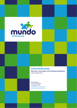 Informatieboekje - Kinderopvang Mundo