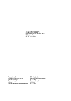GGD Rapport - Peuterspeelzaal Sint Maarten