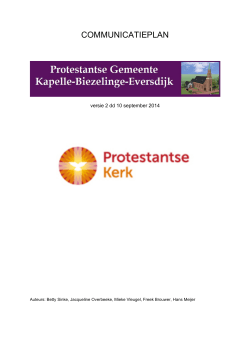 COMMUNICATIEPLAN - Protestantsekerk.net