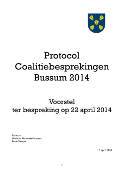 Protocol Coalitiebesprekingen Bussum 20140418