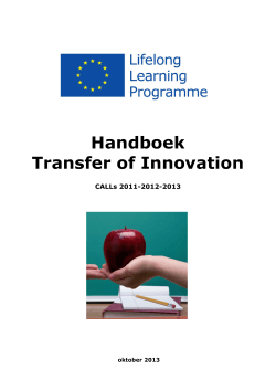 Handboek Transfer of Innovation