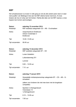 KBT toernooi 2014-2015
