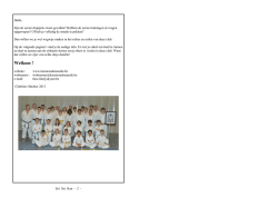 Welkom ! - Sai Sei Kan JKA Shotokan Karateclub Oudenaarde