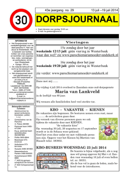 Dorpsjournaal 14-29 (06-07-2014)