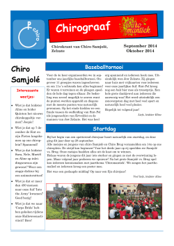 Chirograaf september 2014
