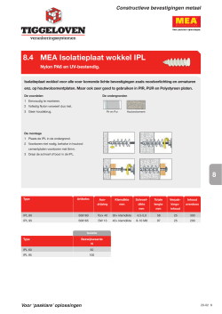 8.4 MEA Isolatieplaat wokkel IPL