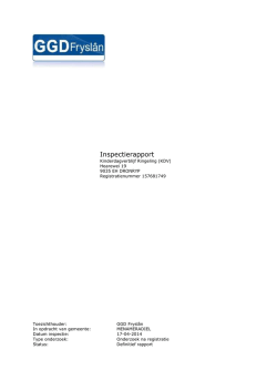 Inspectierapport KDV de Ringeling te Dro..