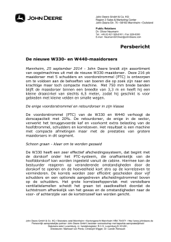 Persbericht W330 / W440 combines