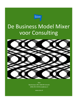 De Business Model Mixer voor Consulting