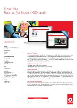 E-learning Trauma: Aanleggen KED spalk