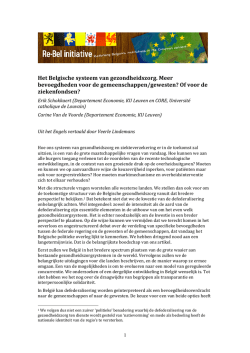 Het Belgische systeem van gezondheidszorg - Re