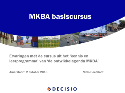 presentatie MKBA Basiscursus