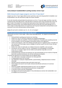 Instructiekaart 16 - Installatiewerk Nederland