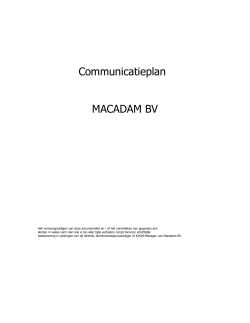 3.C.2 Communicatieplan - Macadam BV Bakkeveen